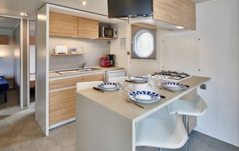 Location de vacances - Camping à Biarritz - Intérieur Mobil home - Biarritz Camping