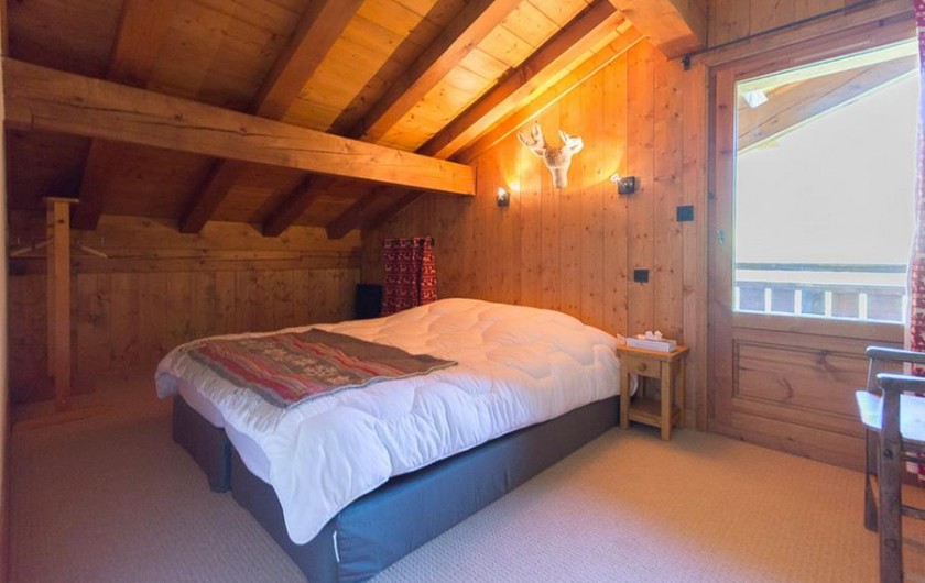 Location de vacances - Chalet à Megève - chambre Renne (étage sup) accès balcon