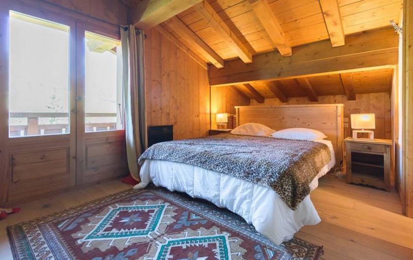 Location de vacances - Chalet à Megève - Suite Saint bernard (étage sup), accès balcon