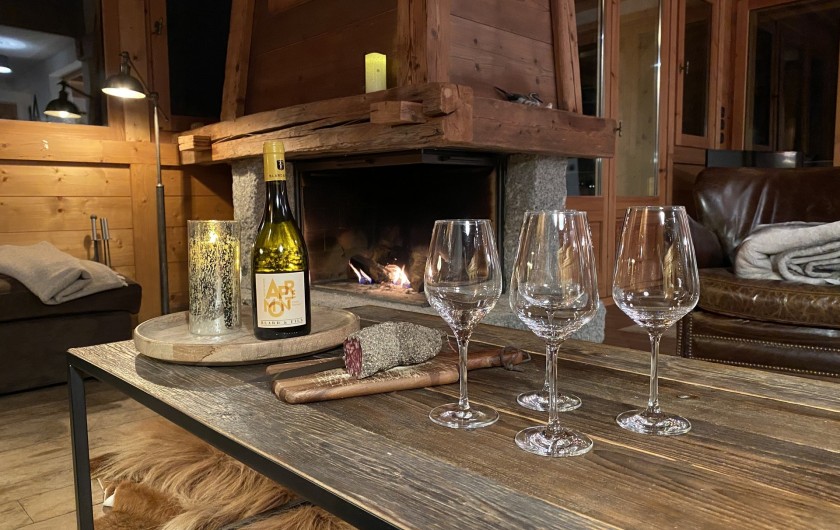 Location de vacances - Chalet à Megève - apero cheminée (bois compris)