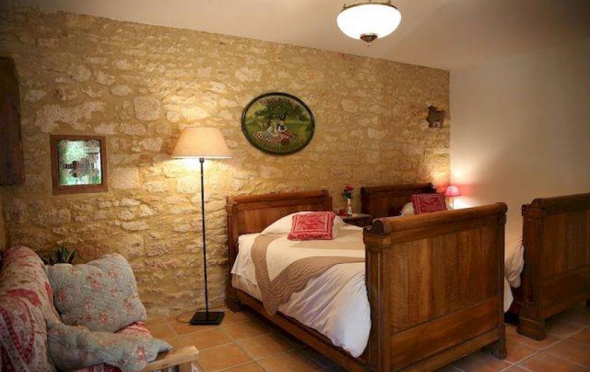 Location de vacances - Chambre d'hôtes à Valojoulx - Chambre LES COQUELICOTS