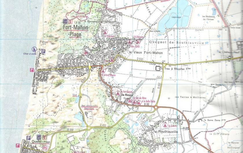 Location de vacances - Maison - Villa à Fort-Mahon-Plage - Carte  des environs