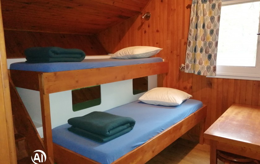 Location de vacances - Chalet à Champagnat - Chambre (étage) avec 4 lits 80. Chalet ''confort+' pour 6 personnes