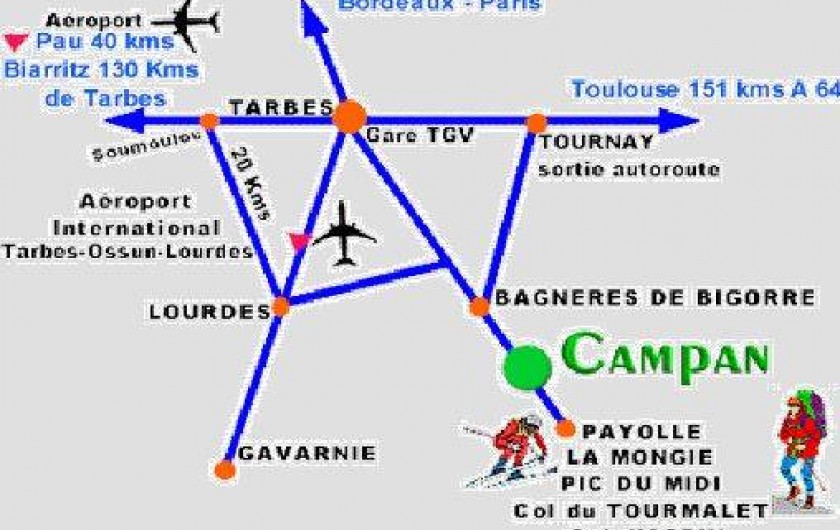 Location de vacances - Studio à Bagnères-de-Bigorre