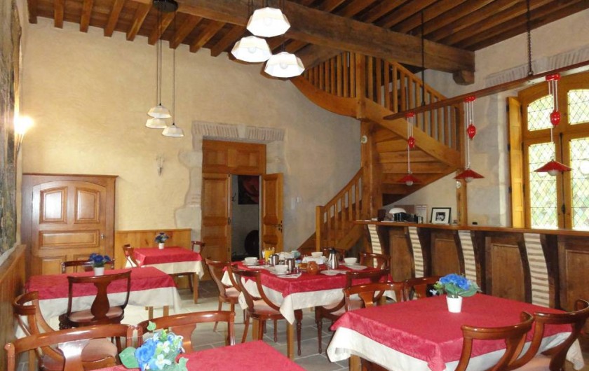 Location de vacances - Chambre d'hôtes à Saint-Pierre de Caubel - La salle des petits déjeuners