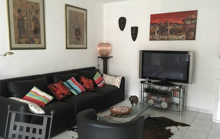 Location de vacances - Appartement à Cagnes-sur-Mer - Vue Salon