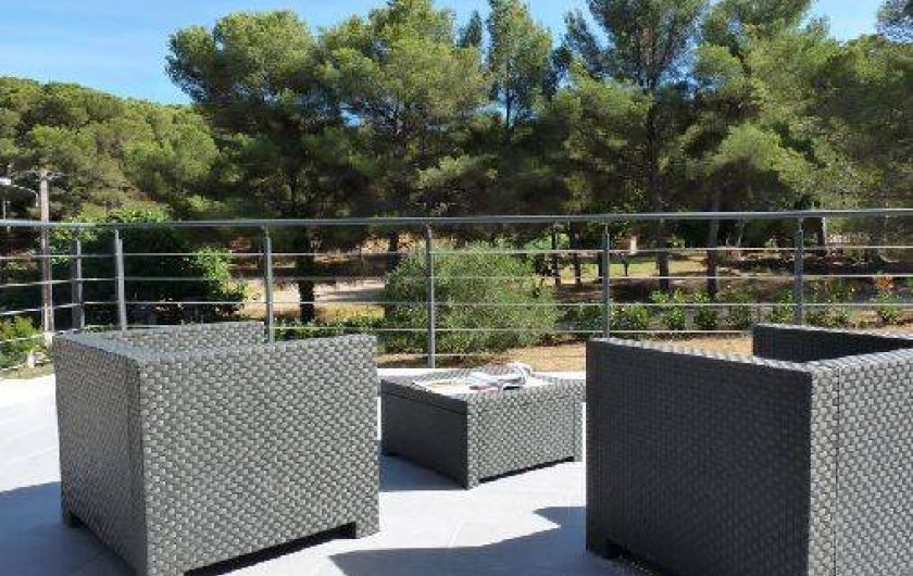 Location de vacances - Villa à Les Issambres - terrasse étage