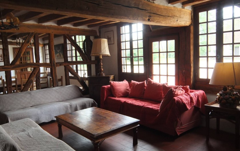 Location de vacances - Gîte à Souesmes - salon au coin du feu