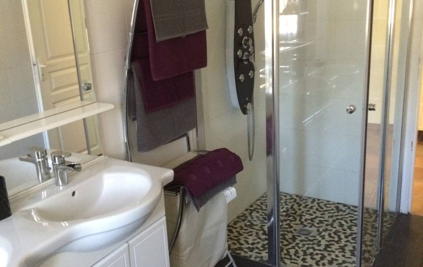 Location de vacances - Villa à Saint-Vivien-de-Médoc - Salle-de-bains avec douche à l'italienne