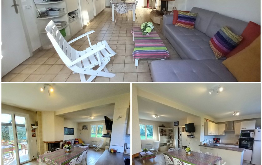 Location de vacances - Villa à Cancale - Vue de la pièce de vie au RdC.