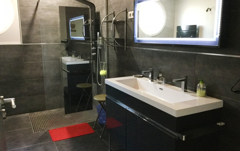 Location de vacances - Villa à Aureille - Salle d'eau avec douche et deux vasques
