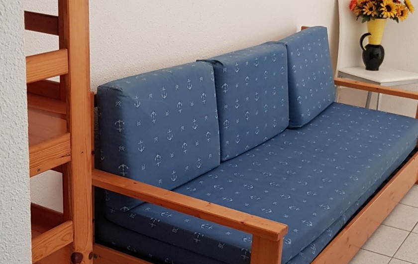 Location de vacances - Villa à Saint-Cyprien Plage - Mezzanine - canapé lit 1 place