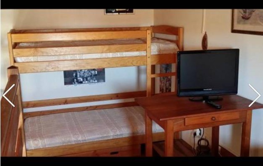 Location de vacances - Villa à La Tranche-sur-Mer - mezzanine avec lit de 90 superposer