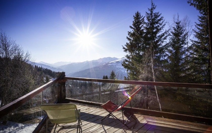Location de vacances - Chalet à Bourg-Saint-Maurice - Terrasse & vue