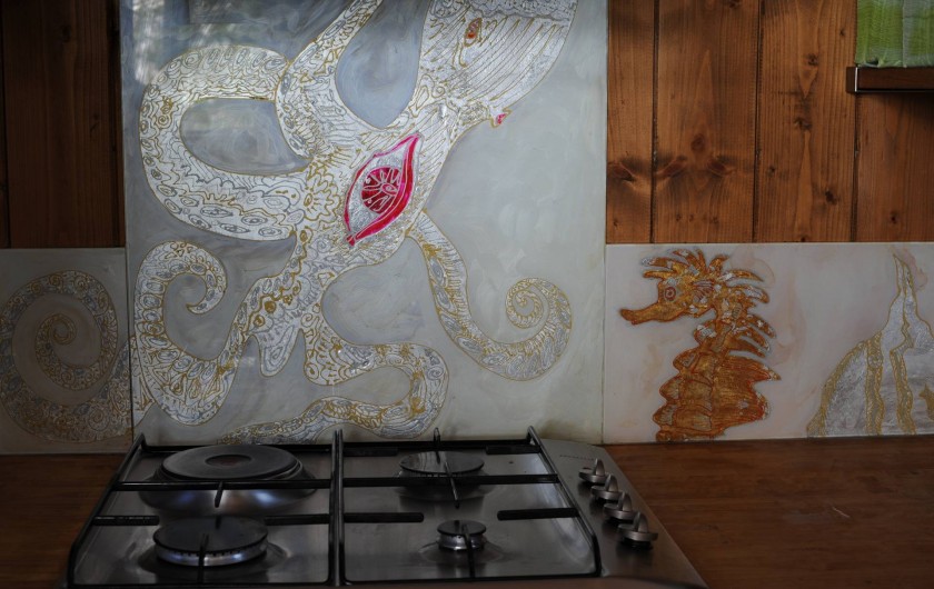 Location de vacances - Chalet à Le Cap Ferret - Plaque chauffante gaz 4 feus .