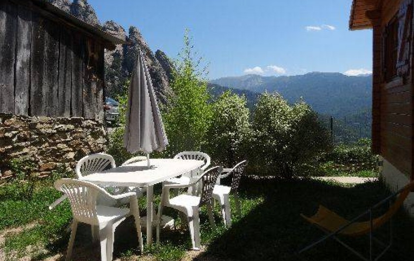 Location de vacances - Chalet à Orto - vue dégagée depuis coin barbecue