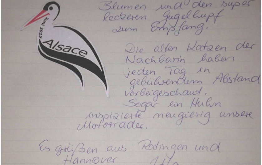 Location de vacances - Villa à Jebsheim - Livre D'or.