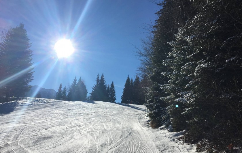 Location de vacances - Chalet à Les Avanchers-Valmorel - la piste de Doucy