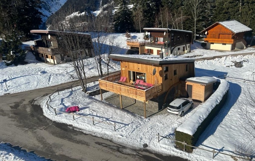 Location de vacances - Chalet à Les Avanchers-Valmorel - hivers 2019 enneigement à 1.35 mètre pieds du chalet