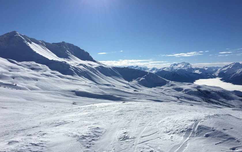 Location de vacances - Chalet à Les Avanchers-Valmorel - le domaine skiable de Valmorel-Saint Francois Longchamps.