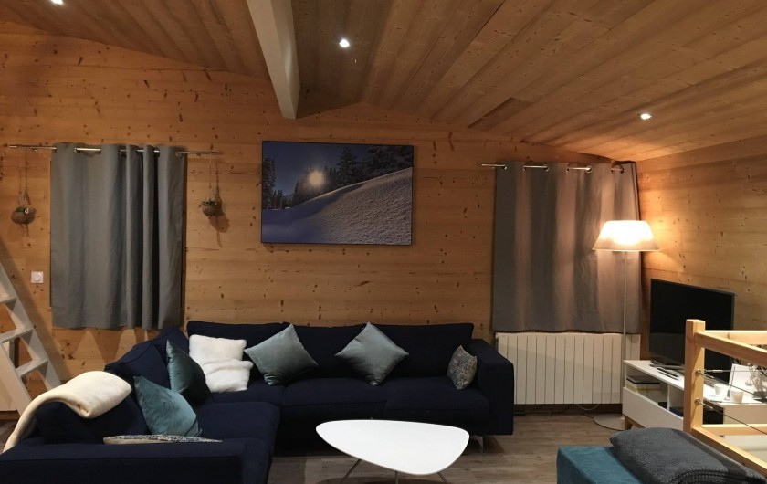 Location de vacances - Chalet à Les Avanchers-Valmorel - séjour, tv, dvd, console de jeux wii, wifi gratuit