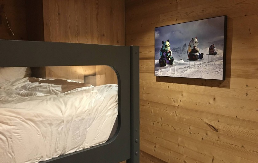 Location de vacances - Chalet à Les Avanchers-Valmorel - chambre 2 2 lits superposés