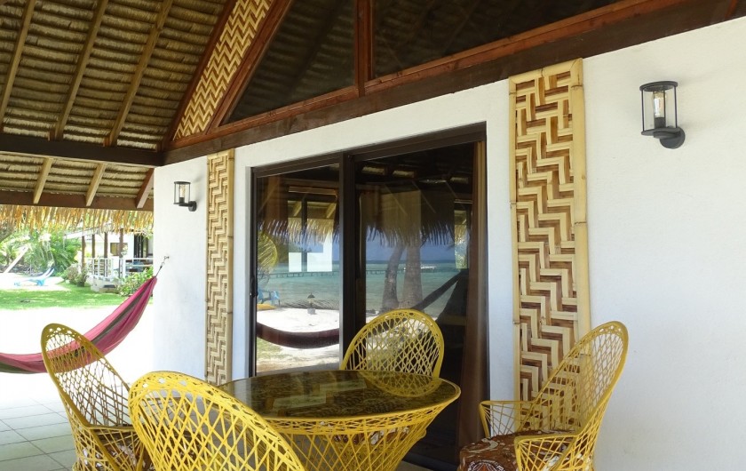 Location de vacances - Bungalow - Mobilhome à Uturoa - TERRASSE BUNGALOW PLAGE