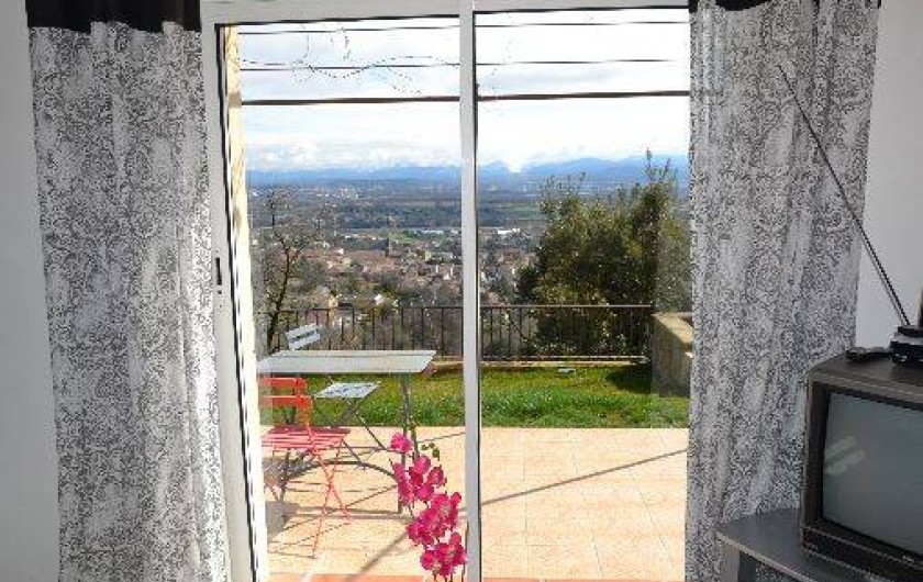Location de vacances - Appartement à Le Teil - Baie vitrée de l'appartement