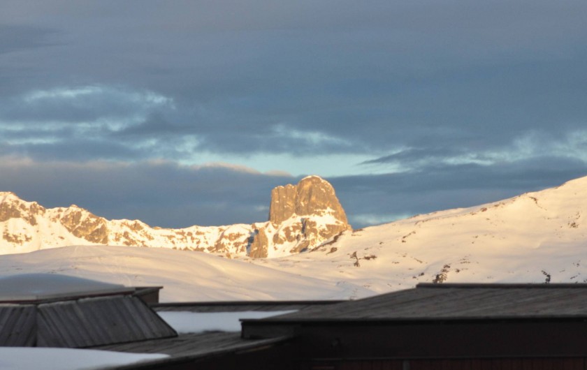 Location de vacances - Studio à Les Arcs - Vue depuis le balcon sur la Pierra Menta