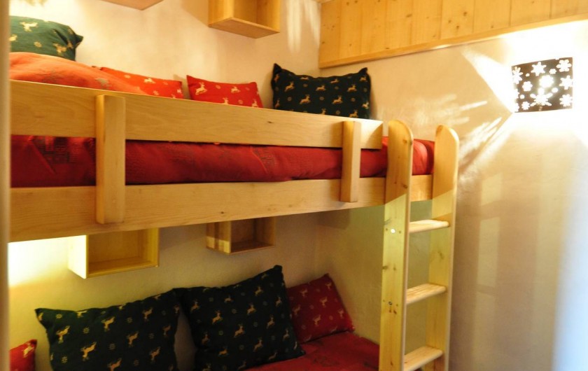 Location de vacances - Studio à Les Arcs - Coin Montagne-lits superposés
