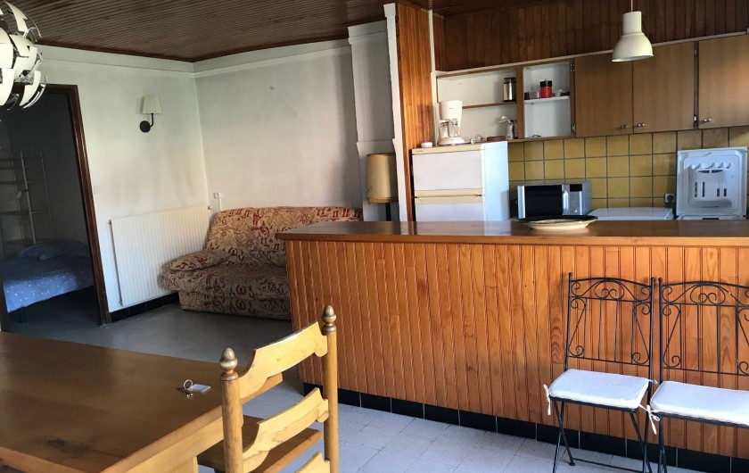 Location de vacances - Appartement à Argelès-sur-Mer - salle de séjour cuisine américaine