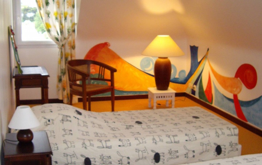 Location de vacances - Villa à Landéda - Chambre lits jumeaux