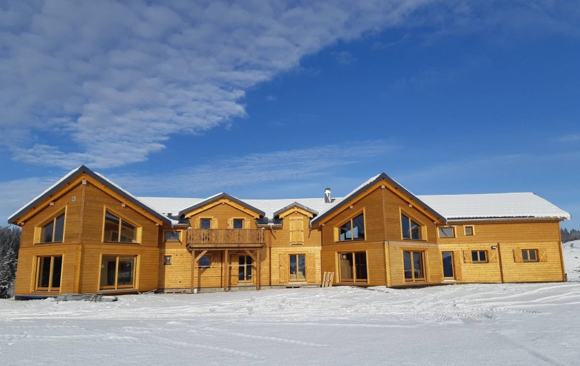 Location de vacances - Chambre d'hôtes à Septmoncel - Chalet Aux Brimbelles en hiver côté Sud