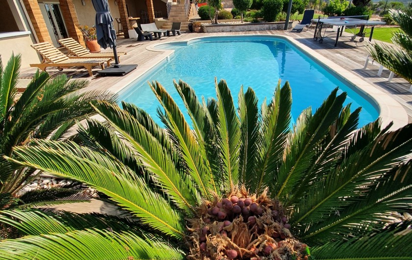 Location de vacances - Villa à Porto-Vecchio - Vue mer terrasse