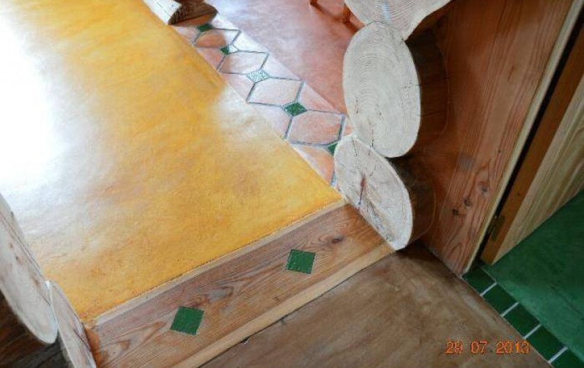 Location de vacances - Chambre d'hôtes à Saint-Anthème - Chalet en rondins de bois