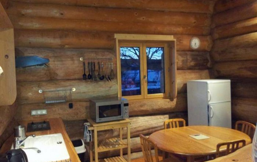 Location de vacances - Chambre d'hôtes à Saint-Anthème - Chalet en rondins de bois
