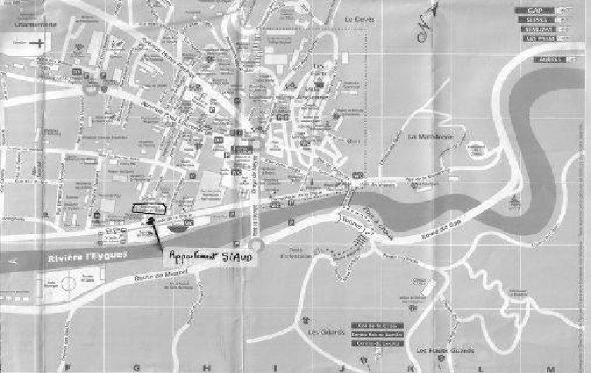 Location de vacances - Appartement à Nyons - Plan de situation