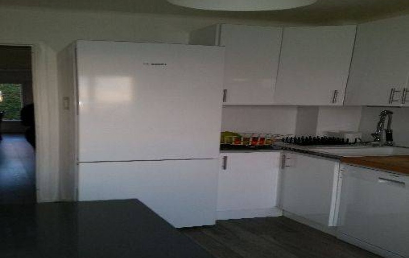 Location de vacances - Appartement à Cannes - Cuisine vue coin évier