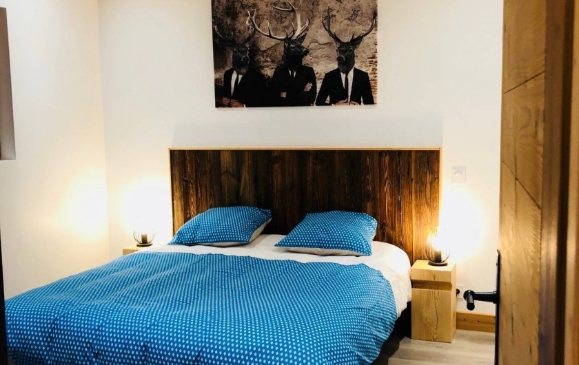 Location de vacances - Chalet à Saint-Sigismond - Chambre La Pointe d'Orchex 1 lit 160X190 cm