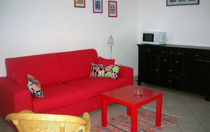 Location de vacances - Appartement à Lumio - Salon avec canapé-lit