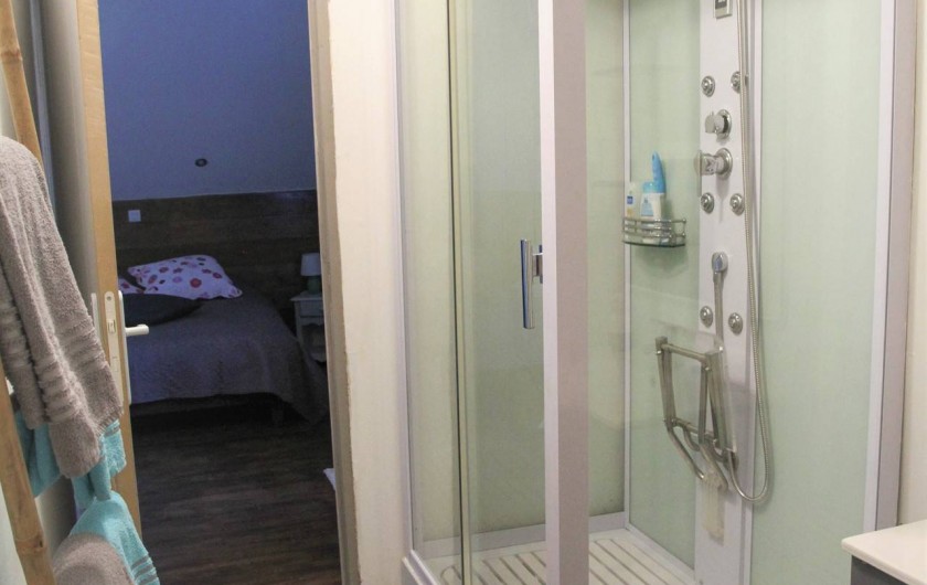 Location de vacances - Chambre d'hôtes à Sauveterre-de-Rouergue - Chambre d'hôte : salle de bain "Ondine"