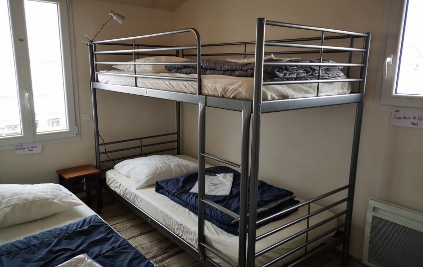 Location de vacances - Maison - Villa à Noirmoutier-en-l'Île - Chambre N°2   3 lit de 1 pers dont 1 superposé  vue mer et double impasse