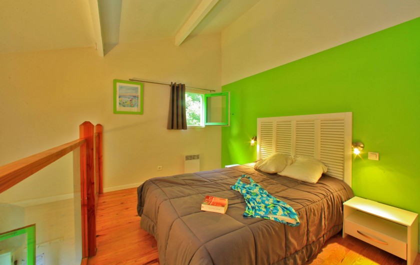 Location de vacances - Chalet à Messanges - Chambre en mezzanine