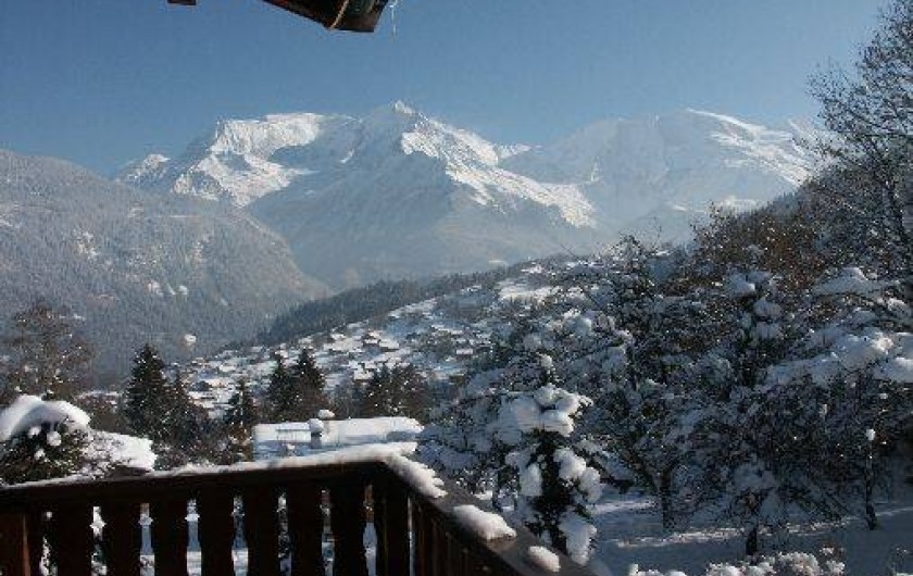 Le Mont Blanc vu du balcon rez-de-chaussée