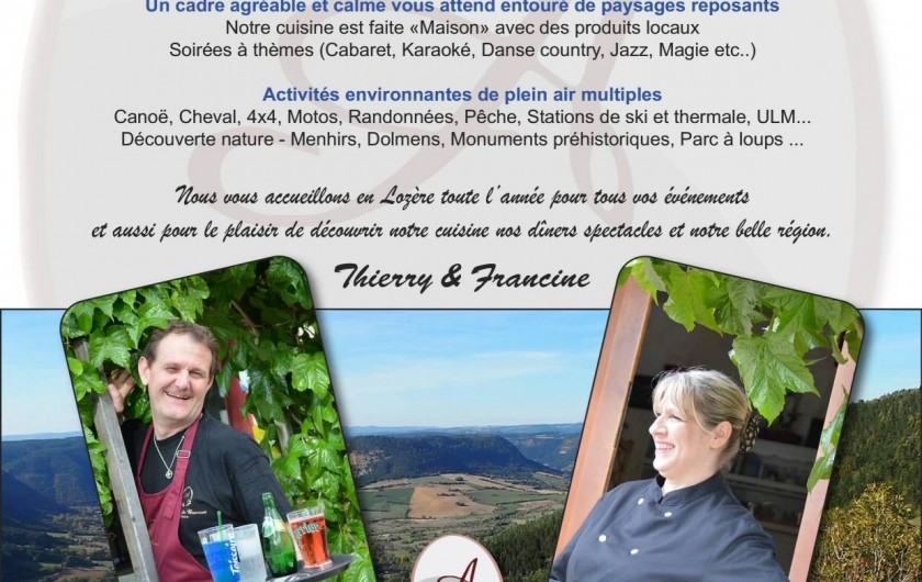 Location de vacances - Chambre d'hôtes à Saint-Étienne-du-Valdonnez - Découvrir les Gorges du Tarn à 20 mn de l'Auberge du Bramont