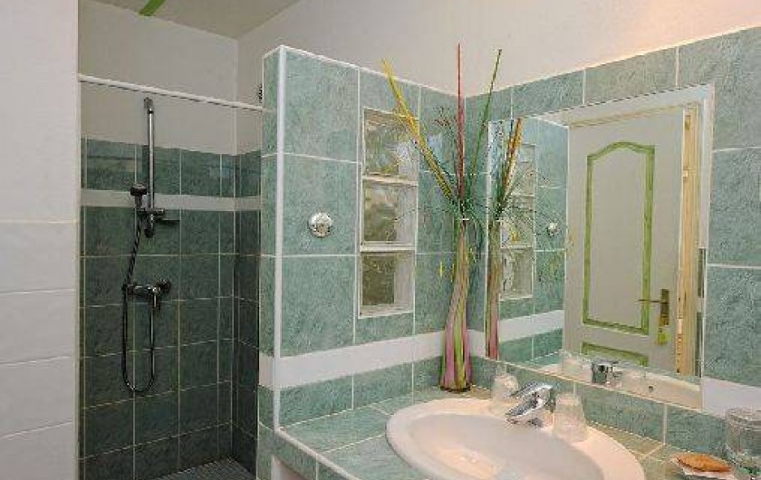 Location de vacances - Villa à Bonifacio - salle de bain de la chambre unique