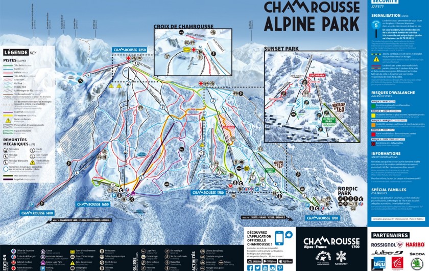 Location de vacances - Appartement à Chamrousse - PLAN DES PISTES