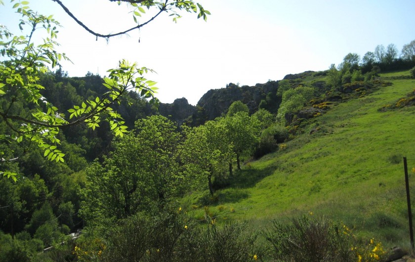 Location de vacances - Chalet à Le Malzieu-Ville - vue sur la via ferrata