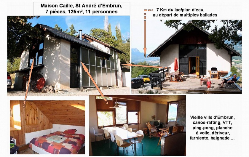 Location de vacances - Villa à Embrun - Notre grande maison vous accueille avec 7 pièces dont 5 chambres indépendantes