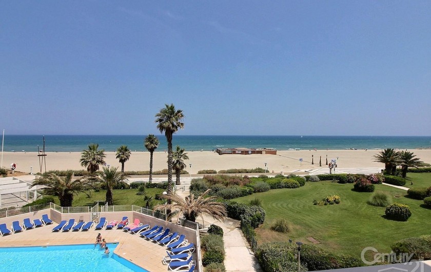 Location de vacances - Studio à Canet-en-Roussillon - piscine de la résidence
